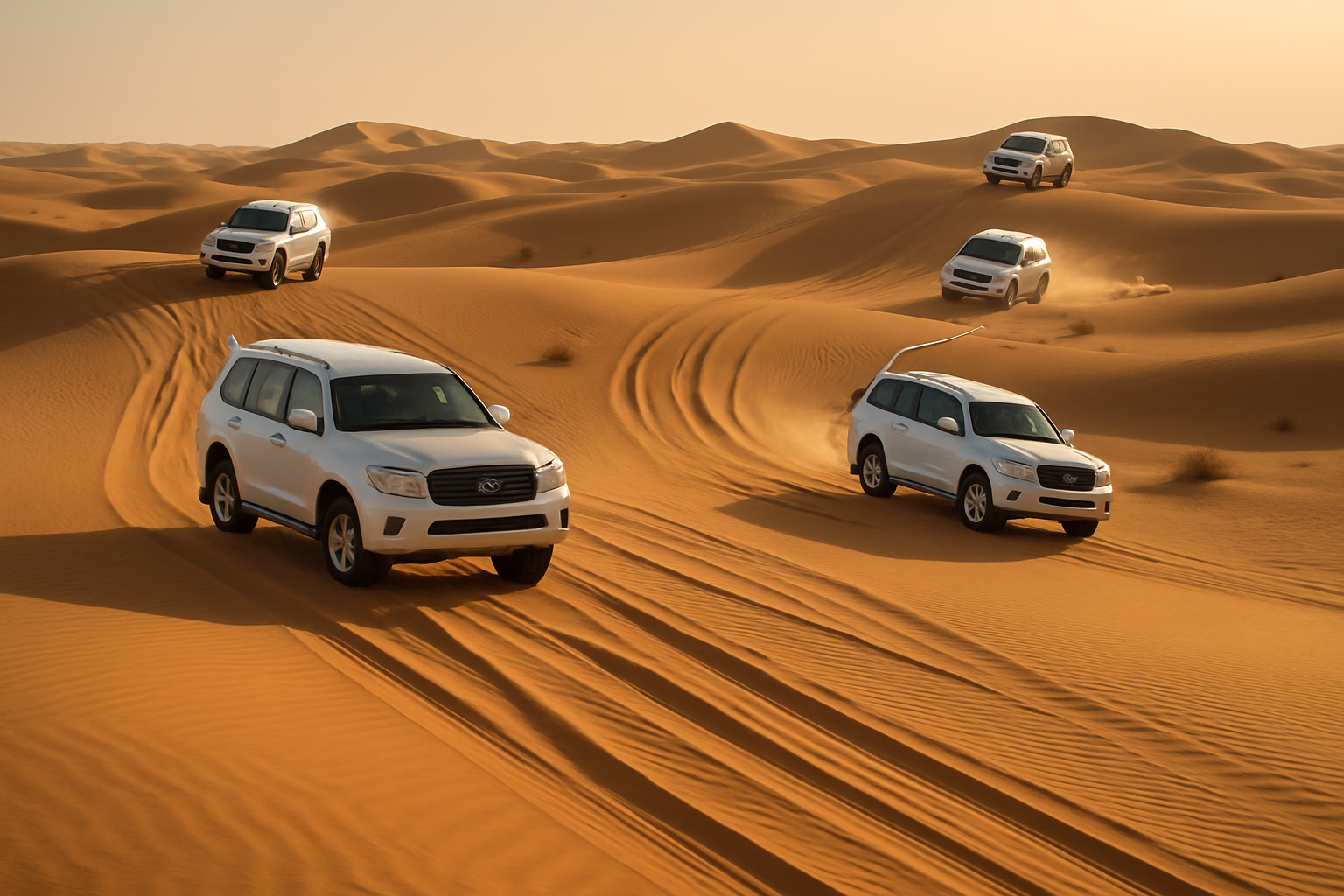 Desert safari adventure in Dubai with 4x4 vehicles